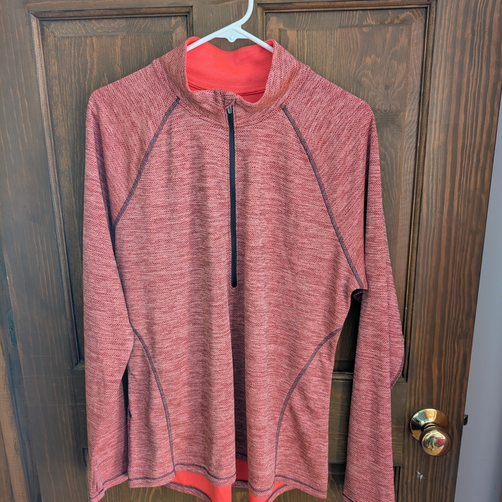 Champion Women's Orange Half Zip Active Top